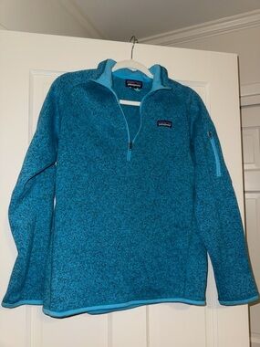 Patagonia Teal Blue Half-Zip Fleece Pullover